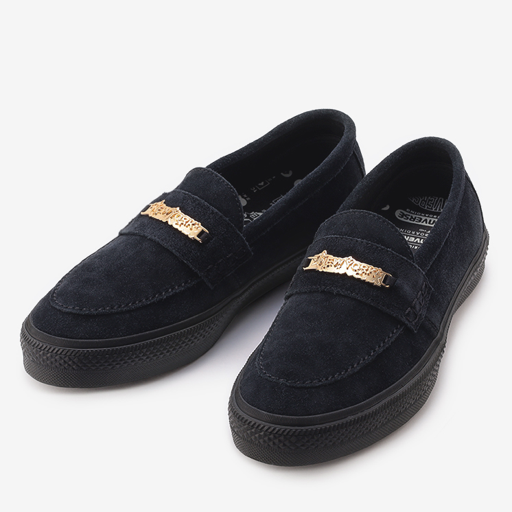 CS LOAFER SK TOYA HORIUCHI +(CS ローファー SK トウヤホリウチ +)黒色/ブラックモノクローム・スニーカー